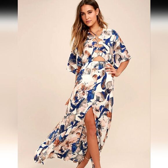 Lulus loveliest of all white floral print maxi dress - Picture 12 of 12